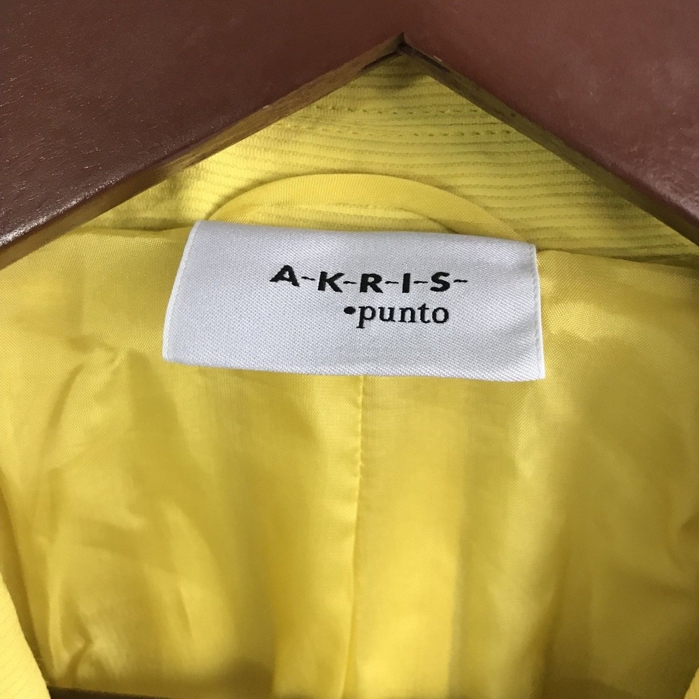 Akris Punto Yellow Linen Blend Blazer - Picture 3 of 8